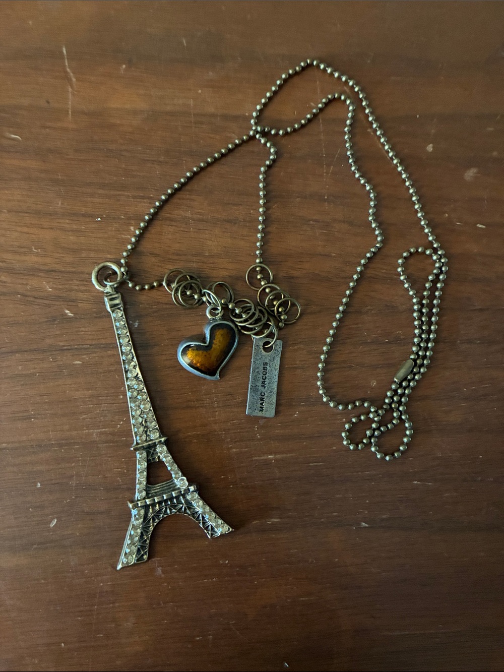 Vintage Marc Jacobs Eiffel Tower Charm Necklace